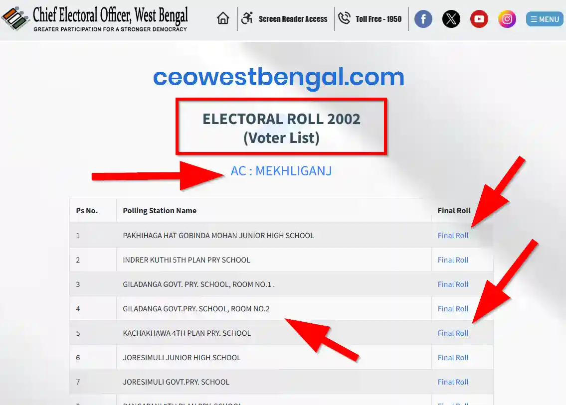 Cooch Behar Voter SIR List 2002