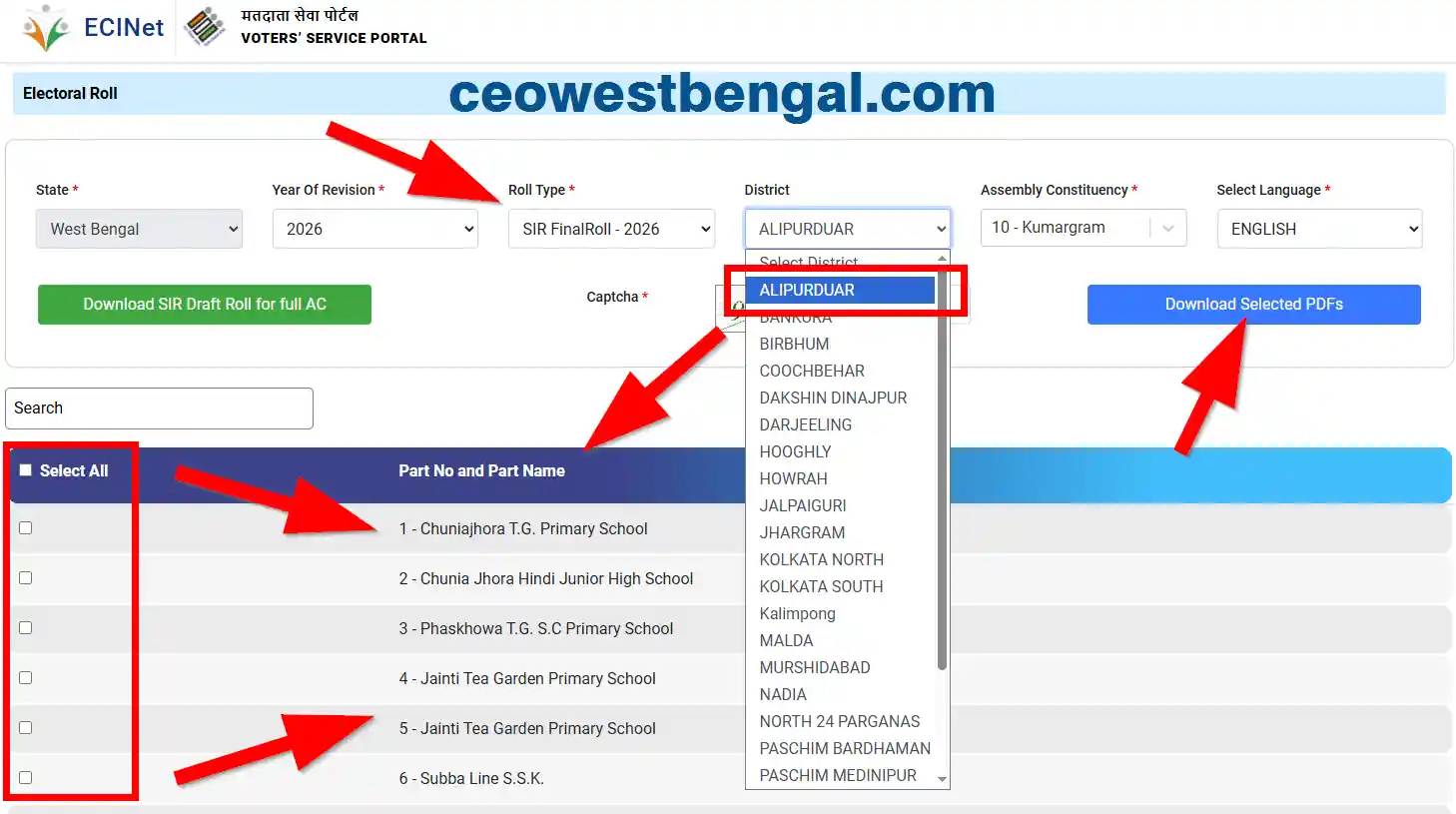 Final Voter List Alipurduar 2026