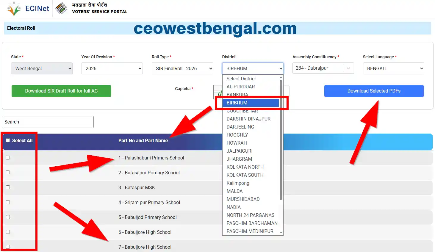 Final Voter List Birbhum 2026