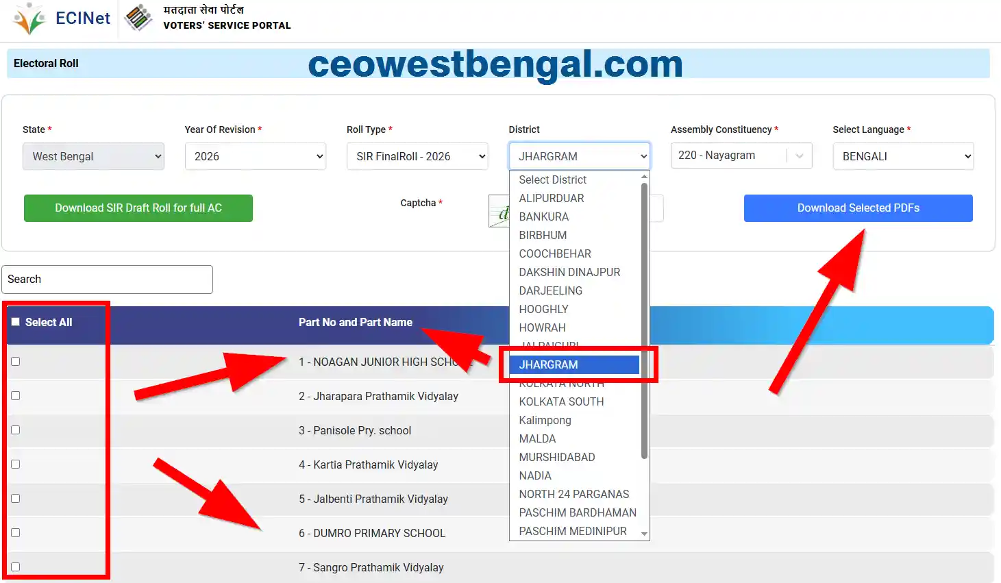 Final Voter List Jhargram 2026