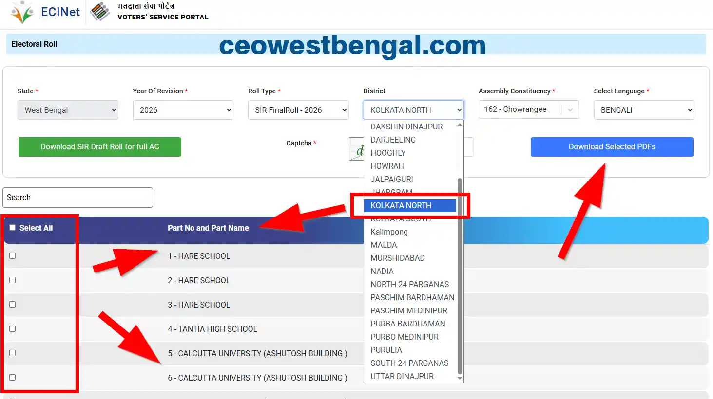 Final Voter List Kolkata North 2026