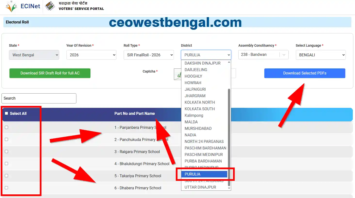 Final Voter List Purulia 2026