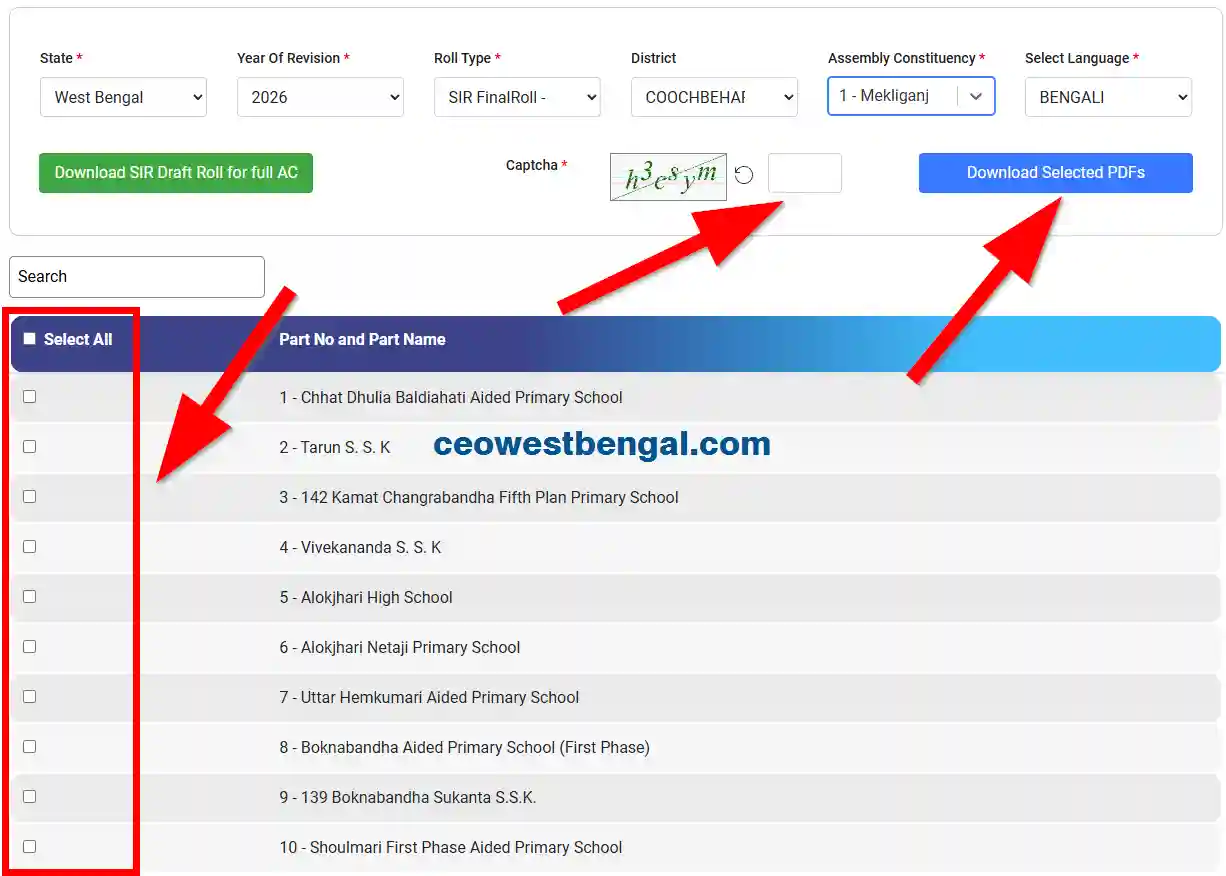 West Bengal Final Voter List 2026