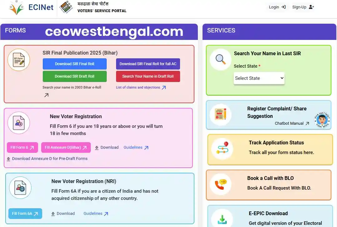 National Voter service portal 2025